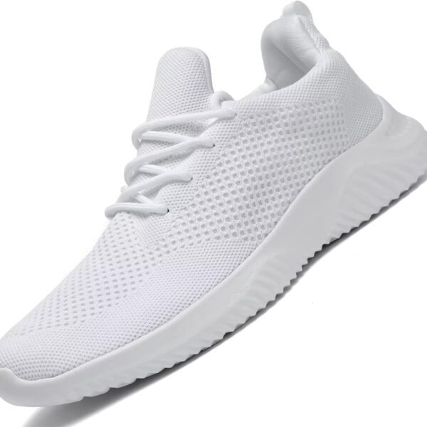Mens Slip-on Tennis Shoes Walking Running Sneakers Lightweight Breathable Casual Soft Sole Mesh Work Gym Trainers