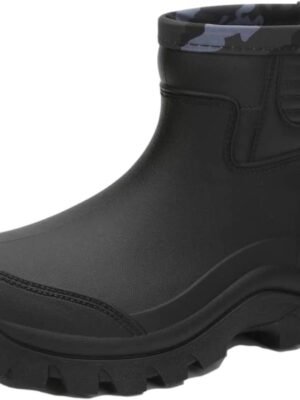 Men's Waterproof Rain Short Boots Shoes Nonslip Rubber Rain Footwear