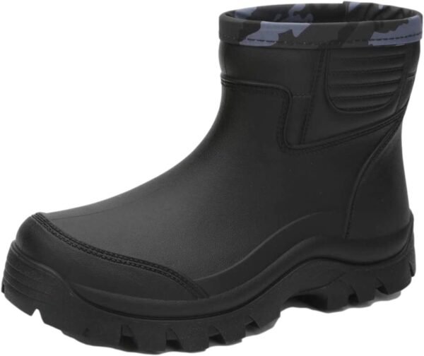 Men's Waterproof Rain Short Boots Shoes Nonslip Rubber Rain Footwear