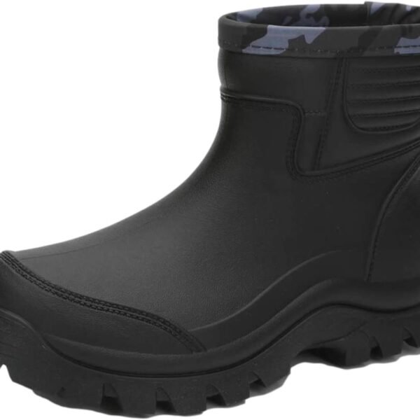 Men's Waterproof Rain Short Boots Shoes Nonslip Rubber Rain Footwear