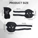 6 Pcs Adult Knee Elbow Wrist Protective Gear Set for Women/Men - Pads and Guards for Scooter, Skateboard, Bicycle, Inline Skating