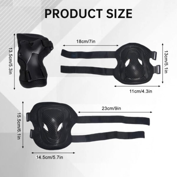 6 Pcs Adult Knee Elbow Wrist Protective Gear Set for Women/Men - Pads and Guards for Scooter, Skateboard, Bicycle, Inline Skating