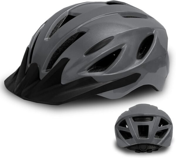 Adult Bike Helmet for Women & Men - Removable Visor for Mountain & Road Cycling - CPSC Safety-Certified - Stylish & Durable Bicycle Helmet with Suggested Fits Head 58 to 62cm