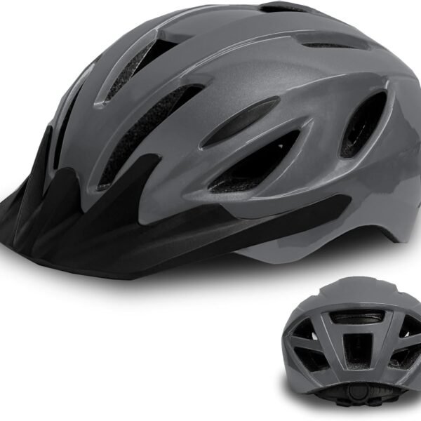 Adult Bike Helmet for Women & Men - Removable Visor for Mountain & Road Cycling - CPSC Safety-Certified - Stylish & Durable Bicycle Helmet with Suggested Fits Head 58 to 62cm