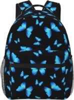 butterfly backpack, backpack,trendy backpack,backpack for women,butterfly gifts,black backpack,11.4 * 7.8 * 15.7 inches,05