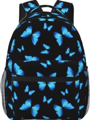 butterfly backpack, backpack,trendy backpack,backpack for women,butterfly gifts,black backpack,11.4 * 7.8 * 15.7 inches,05