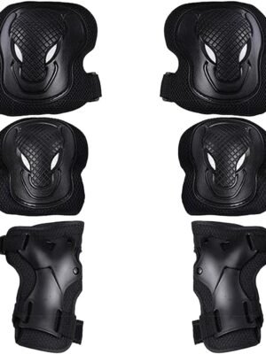6 Pcs Adult Knee Elbow Wrist Protective Gear Set for Women/Men - Pads and Guards for Scooter, Skateboard, Bicycle, Inline Skating