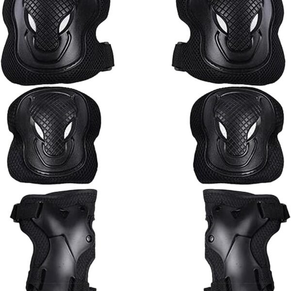 6 Pcs Adult Knee Elbow Wrist Protective Gear Set for Women/Men - Pads and Guards for Scooter, Skateboard, Bicycle, Inline Skating