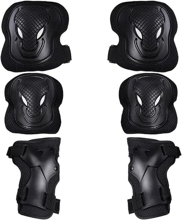 6 Pcs Adult Knee Elbow Wrist Protective Gear Set for Women/Men - Pads and Guards for Scooter, Skateboard, Bicycle, Inline Skating
