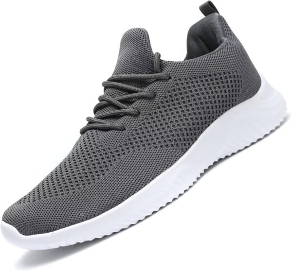 Mens Slip-on Tennis Shoes Walking Running Sneakers Lightweight Breathable Casual Soft Sole Mesh Work Gym Trainers