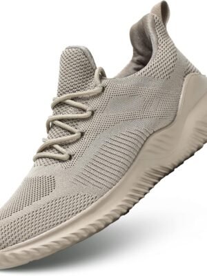 Men's Non Slip Running Shoes Ultra Light Breathable Casual Walking Shoes Fashion Sneakers Mesh Workout Sports Shoes