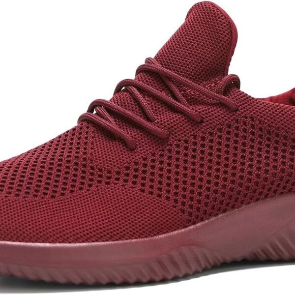 Mens Slip-on Tennis Shoes Walking Running Sneakers Lightweight Breathable Casual Soft Sole Mesh Work Gym Trainers