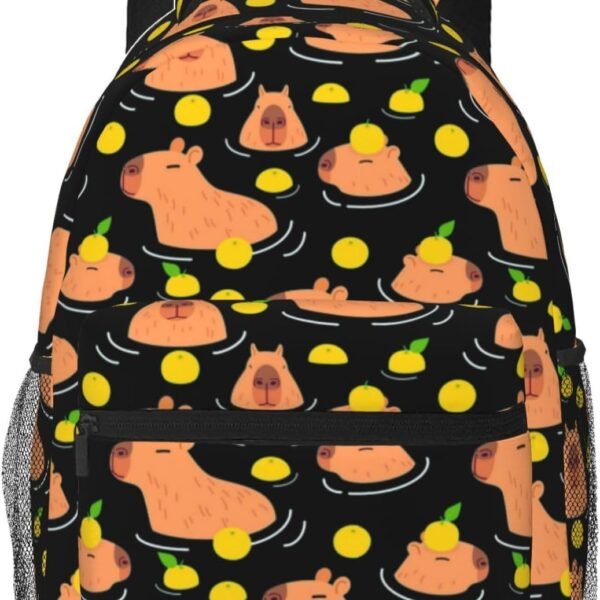 capybara gifts,cute backpack,capybara backpack,black backpack,11.4 * 7.8 * 15.7 inches,04
