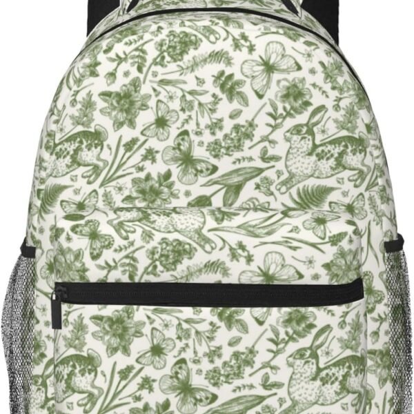 cottage core backpack,fairycore backpack,aesthetic backpack,green backpack,backpack for women,floral backpack,11.4 * 7.8 * 15.7 inches,03