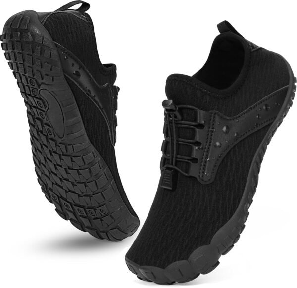 Hike Barefoot Shoes Water Shoes for Women Men, Newly Water Drops Pattern Pro Minimalist Shoes Quick Dry Breathable & Non-Slip Wide Toe Running Shoes for Beach Aqua Swim Surf Hiking
