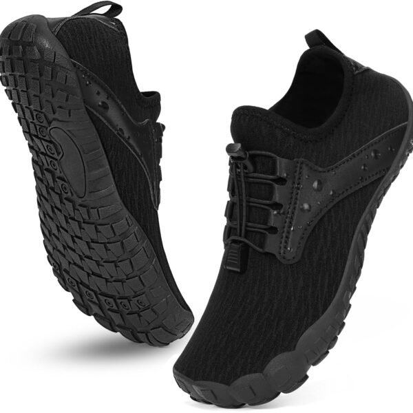 Hike Barefoot Shoes Water Shoes for Women Men, Newly Water Drops Pattern Pro Minimalist Shoes Quick Dry Breathable & Non-Slip Wide Toe Running Shoes for Beach Aqua Swim Surf Hiking