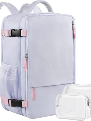 Carry on Backpack, Waterproof 17 Inch Laptop Backpack for Women, Flight Approved Backpack for Travel, College, Work