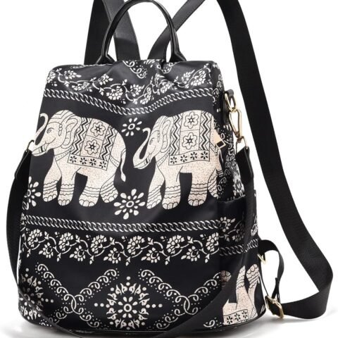 Women Backpack Purse Waterproof Nylon Anti-theft Rucksack Lightweight Shoulder Bag