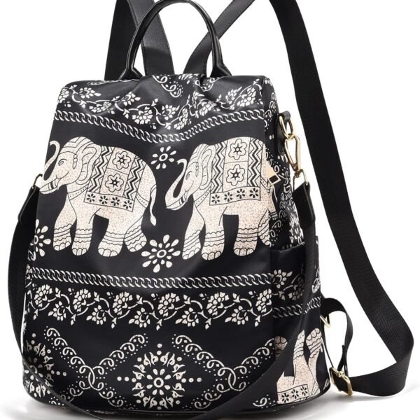 Women Backpack Purse Waterproof Nylon Anti-theft Rucksack Lightweight Shoulder Bag