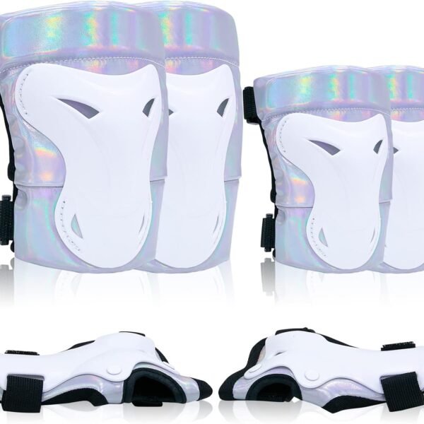 Knee Pads for Men, Knee Pads Wrist Guard Knee and Elbow Pads Adult Protective Gear Set for Skateboard, Roller Skating, for Women Men Youth Adult Kids