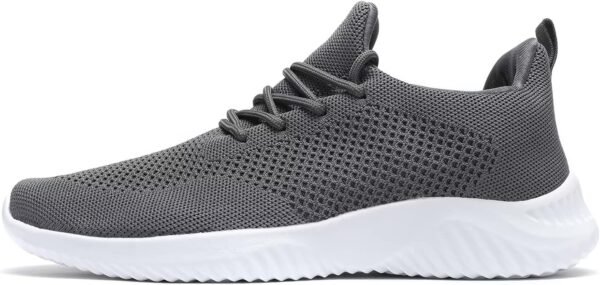 Mens Slip-on Tennis Shoes Walking Running Sneakers Lightweight Breathable Casual Soft Sole Mesh Work Gym Trainers