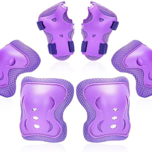 Youth/Kids Knee Pads Elbow Pads Wrist Guards Set for 3-15 Years Kids Protective Gear Set for Roller Skates Cycling Skateboard Inline Skating Scooter Riding and Other Outdoor Sports