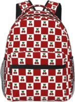 cherry backpack,red checkered backpack,cherry bag.coquette backpack,backpack for women,11.4 * 7.8 * 15.7 inches,06
