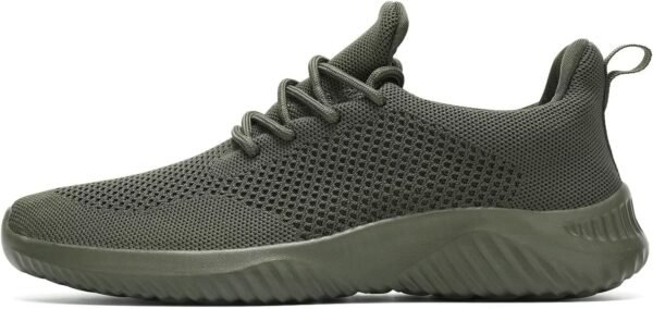 Mens Slip-on Tennis Shoes Walking Running Sneakers Lightweight Breathable Casual Soft Sole Mesh Work Gym Trainers