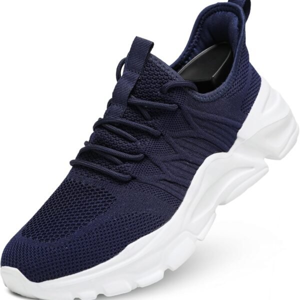 Mens Slip On Running Shoes Athletic Walking Trainers Lightweight Breathable Mesh Tennis Sneakers