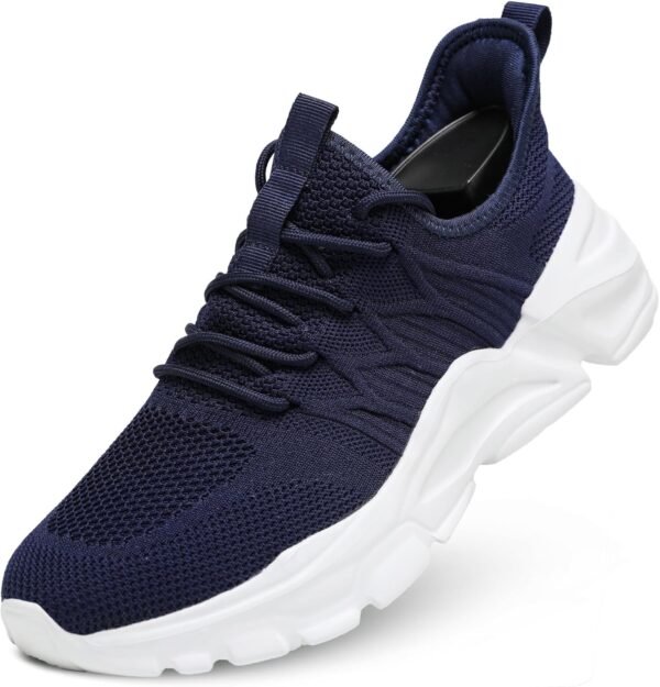 Mens Slip On Running Shoes Athletic Walking Trainers Lightweight Breathable Mesh Tennis Sneakers