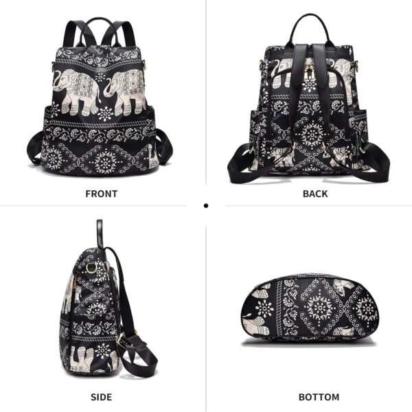 Women Backpack Purse Waterproof Nylon Anti-theft Rucksack Lightweight Shoulder Bag