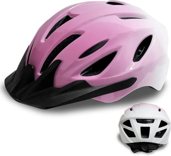 Adult Bike Helmet for Women & Men - Removable Visor for Mountain & Road Cycling - CPSC Safety-Certified - Stylish & Durable Bicycle Helmet with Suggested Fits Head 58 to 62cm