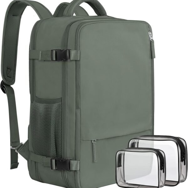 Large Expandable Travel Backpack for Men and Women, 17 Inch Laptop, Waterproof, Casual, College Bookbag, Backpack for Women, as Person Item Flight Approved