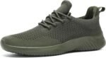 Mens Slip-on Tennis Shoes Walking Running Sneakers Lightweight Breathable Casual Soft Sole Mesh Work Gym Trainers