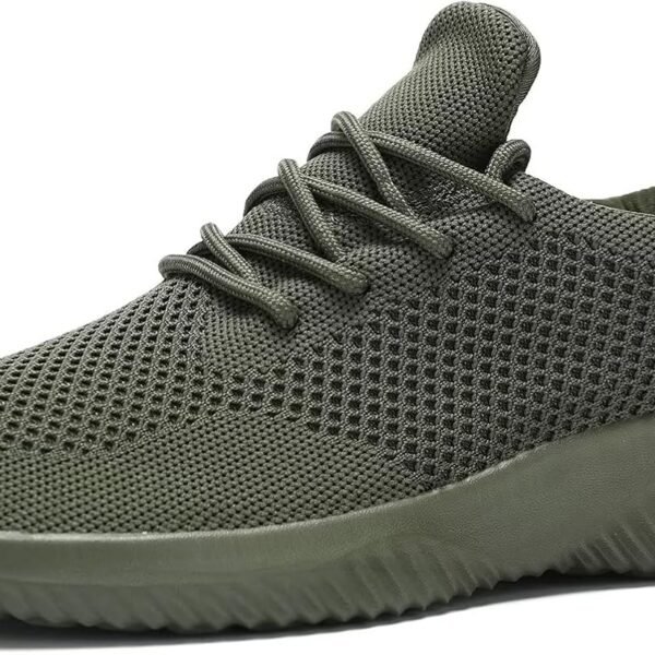Mens Slip-on Tennis Shoes Walking Running Sneakers Lightweight Breathable Casual Soft Sole Mesh Work Gym Trainers