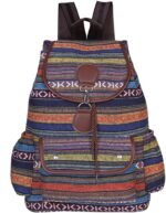 Vintage Backpack for Women,Boho Casual Backpack Purse,Unique Style Fashion Ethnic Handbag Shoulder Bag,Yellow