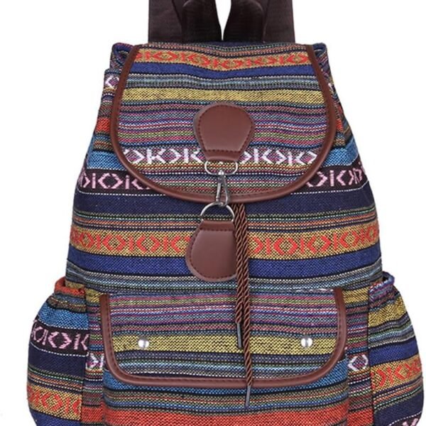Vintage Backpack for Women,Boho Casual Backpack Purse,Unique Style Fashion Ethnic Handbag Shoulder Bag,Yellow