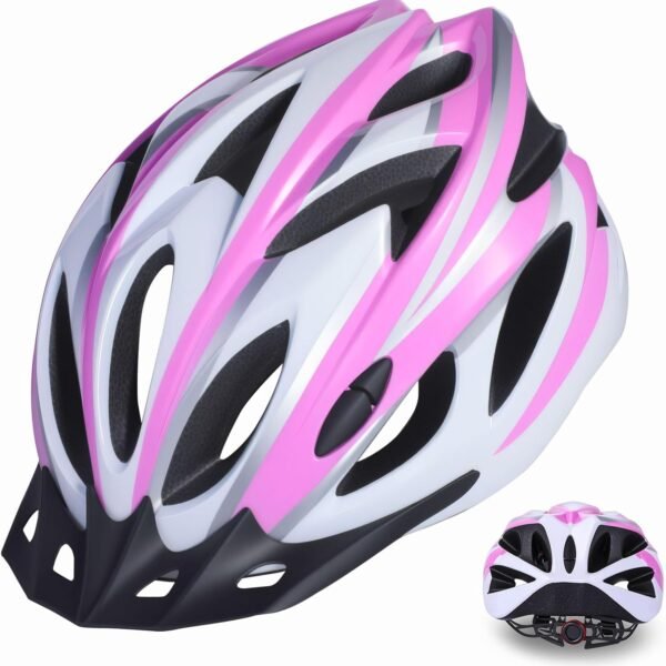 Adult Bike Helmet Lightweight for Men Women Comfort with Pads&Visor, Certified Bicycle Helmet for Adults Youth Mountain Road Biker