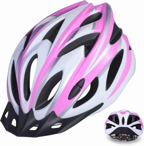 Adult Bike Helmet Lightweight for Men Women Comfort with Pads&Visor, Certified Bicycle Helmet for Adults Youth Mountain Road Biker