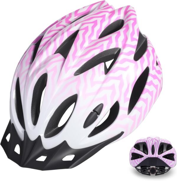 Adult Bike Helmet Lightweight for Men Women Comfort with Pads&Visor, Certified Bicycle Helmet for Adults Youth Mountain Road Biker