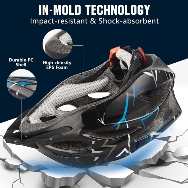 Adult Bike Helmet Lightweight for Men Women Comfort with Pads&Visor, Certified Bicycle Helmet for Adults Youth Mountain Road Biker