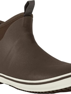 Men's Deck Boots Waterproof Fishing Boots Outdoor Rubber Ankle Rain Boots