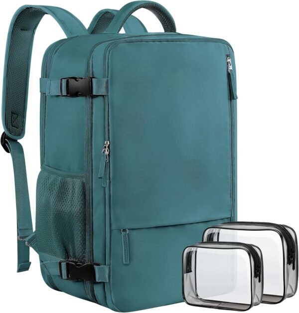 Travel Backpack for Men, 40L Carry On Backpack, 17 Inch Laptop Backpack, Waterproof Backpack, College Bookbag, Laptop Backpack, Backpack for Women, as Person Item Flight Approved