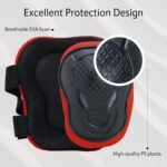 Adjustable Kids Knee Pads Elbow Pads Wrist Guards Set for 3-8 Years Child Protective Gear Set for Roller Skates,BMX,Bike,Cycling, Skateboard, Inline Skating, Scooter Riding Sports,Football